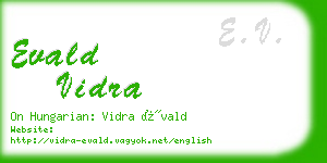 evald vidra business card